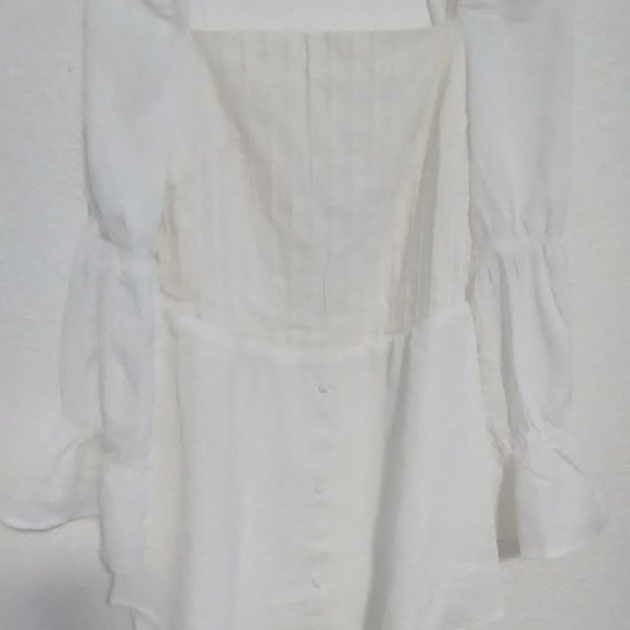 Stassie x Missguided White Corset Bodice Milkmaid - Picture 3 of 3